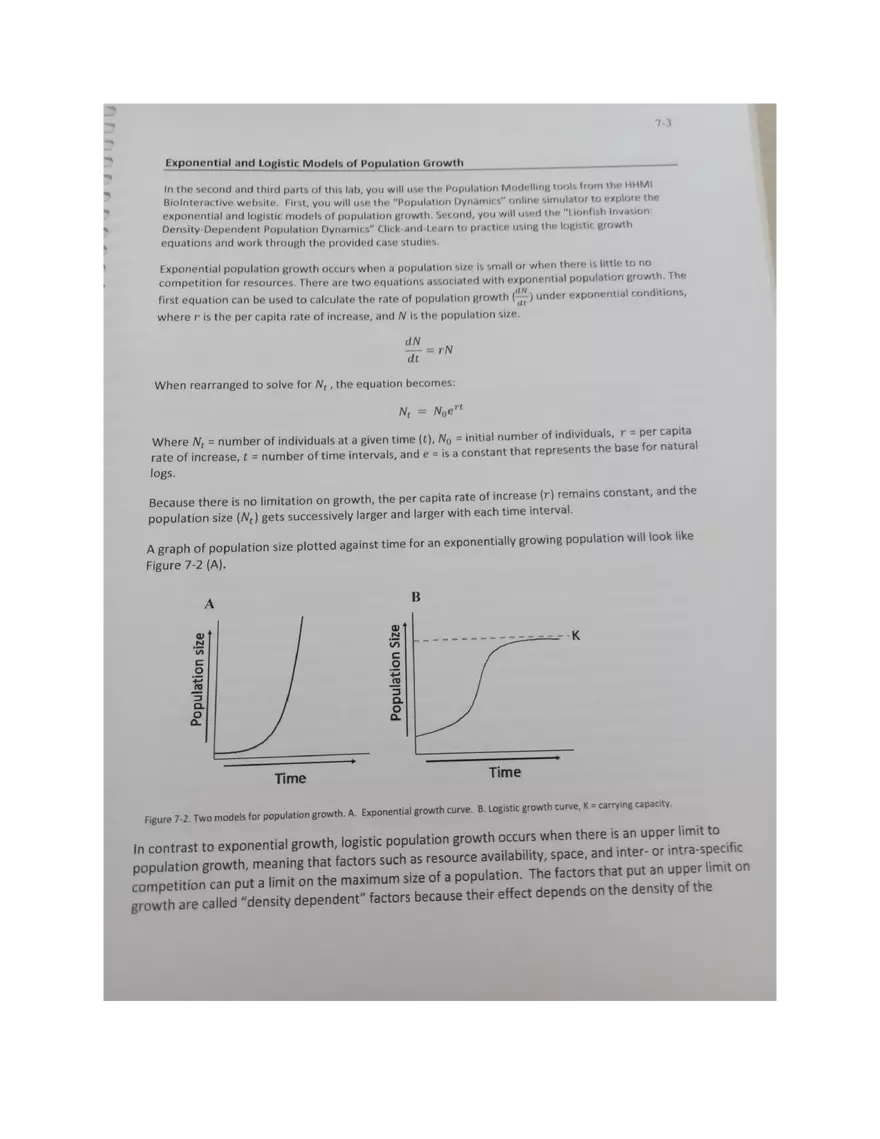 Population Dynamics Using Modeling and Simulations Lab - Page 3