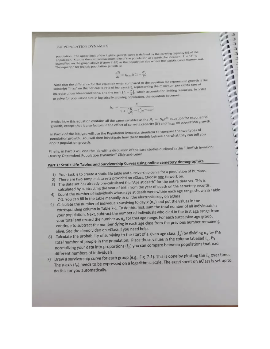 Population Dynamics Using Modeling and Simulations Lab - Page 4