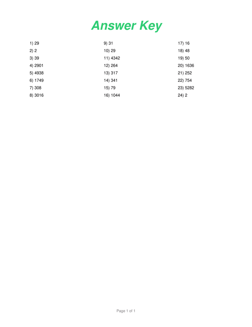 Arithmetic Worksheet #7 - Page 3