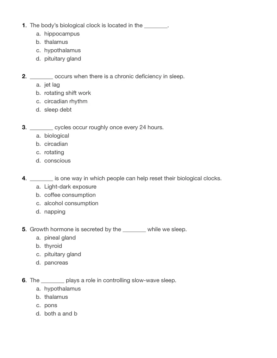 Understanding Sleep, Circadian Rhythms, and the Biological Clock - Page 1