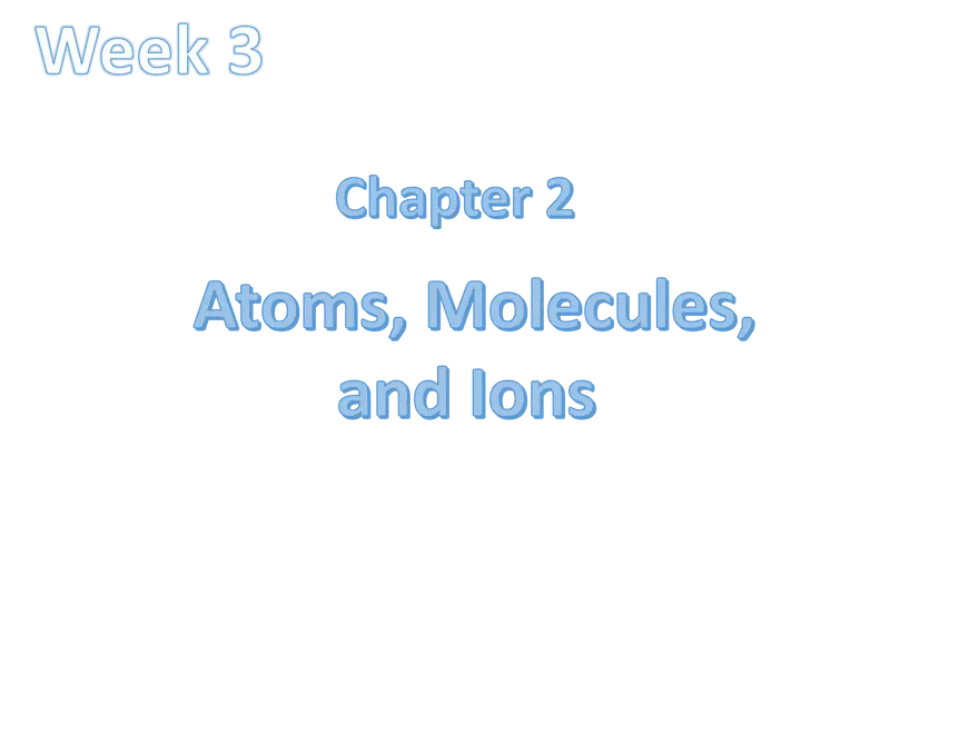 Atoms, Molecules, and Ions 2 - Page 1