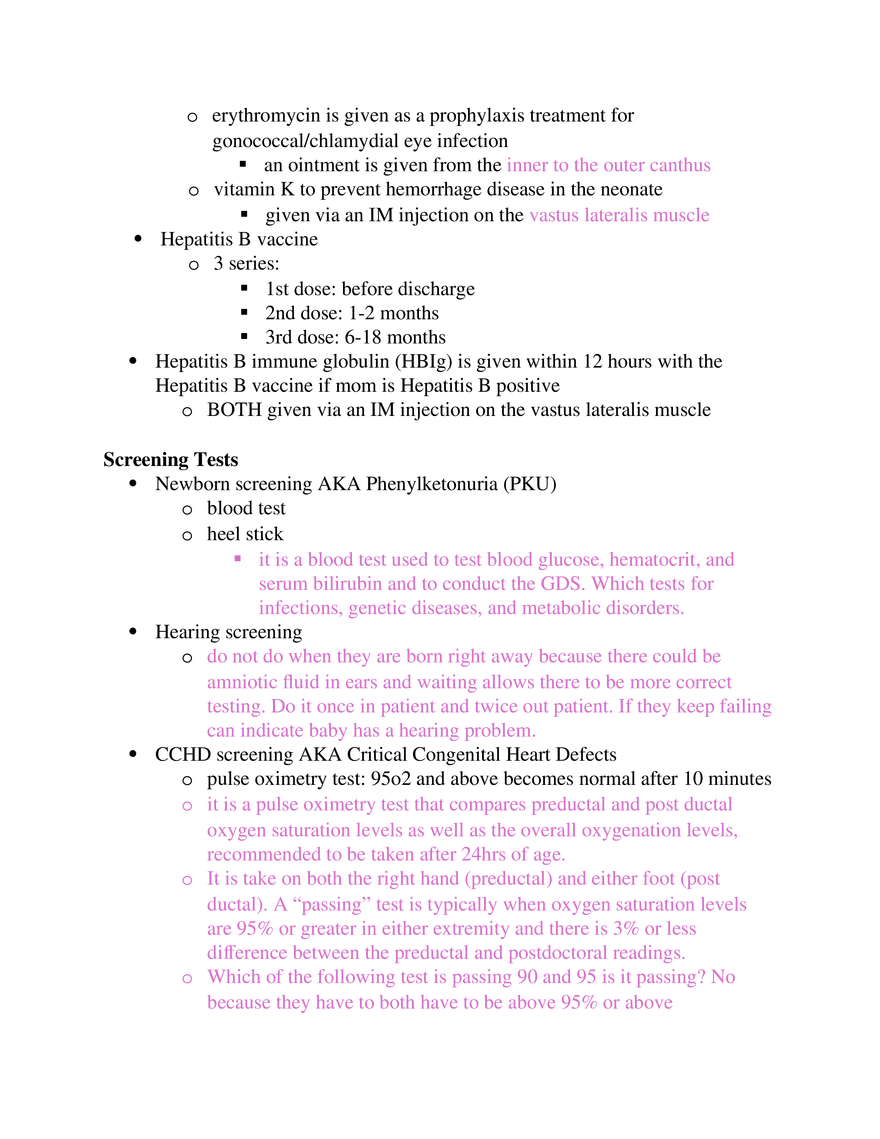 Postpartum Assessment and Immunization Guidelines Part 3 - Page 8
