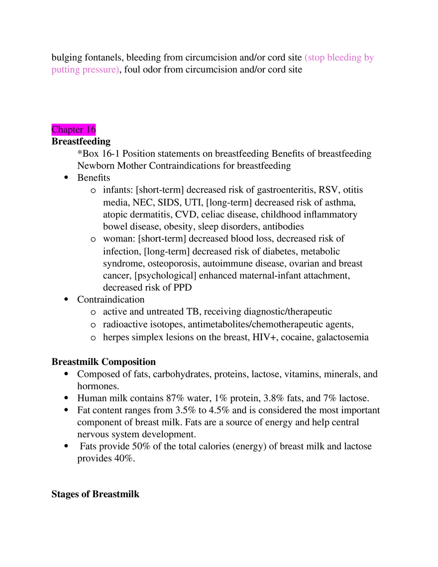 Postpartum Assessment and Immunization Guidelines Part 3 - Page 11