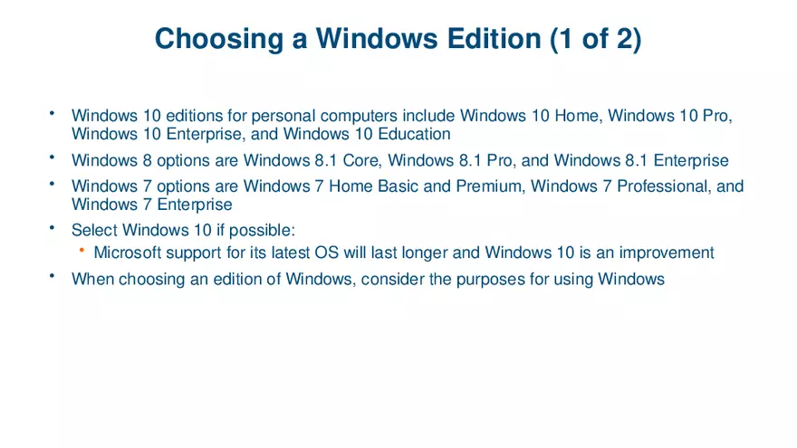 Windows Versions and Customer Service Lecture 2 - Page 1