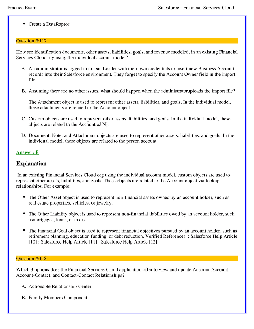 Salesforce Financial Services Cloud Exam Answers 7 - Page 9