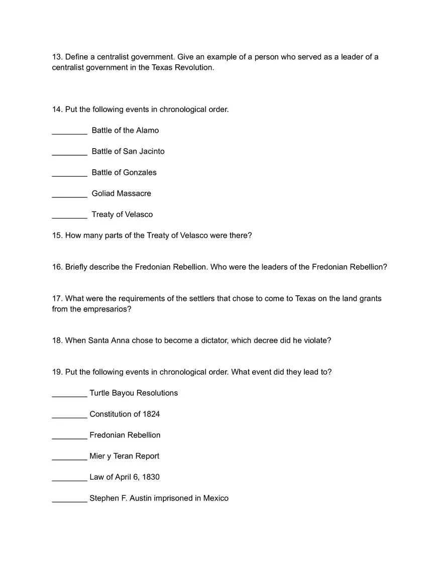 Unit 3 Texas Revolution - Page 2