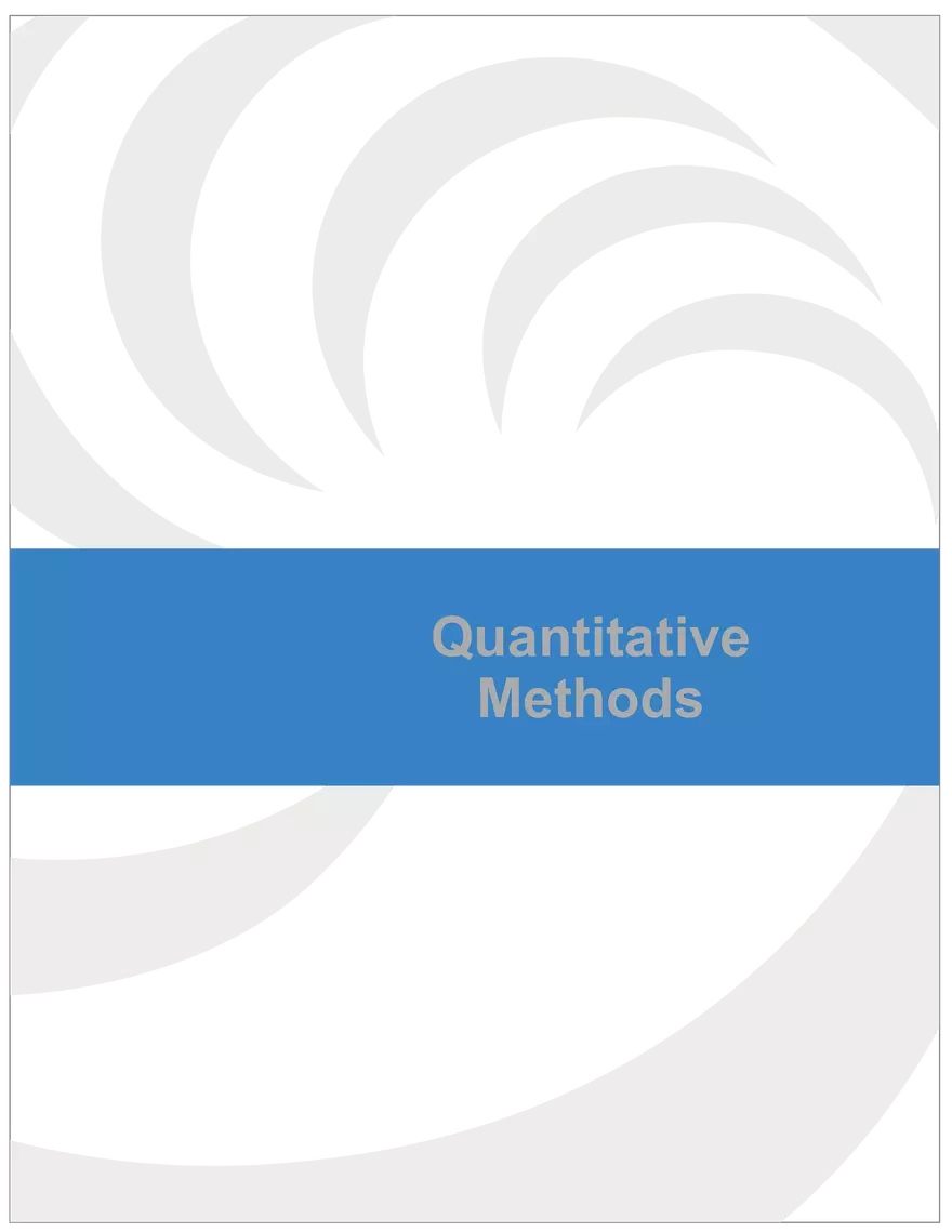 CFA L2 2024 Volume 1 - Quantitative Methods - Page 1