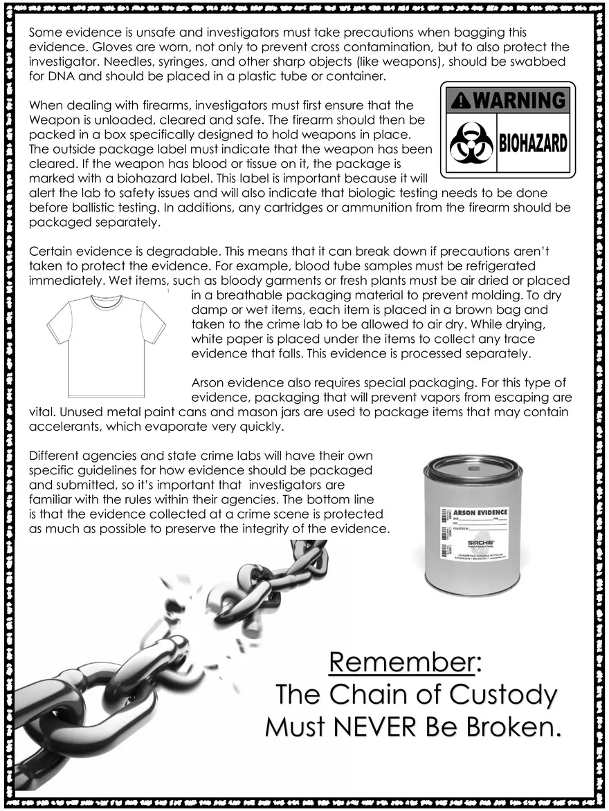 Securing and Packaging Evidence - Page 2