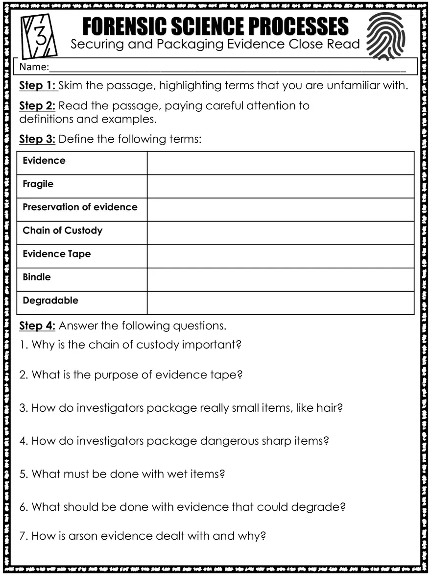Securing and Packaging Evidence - Page 3