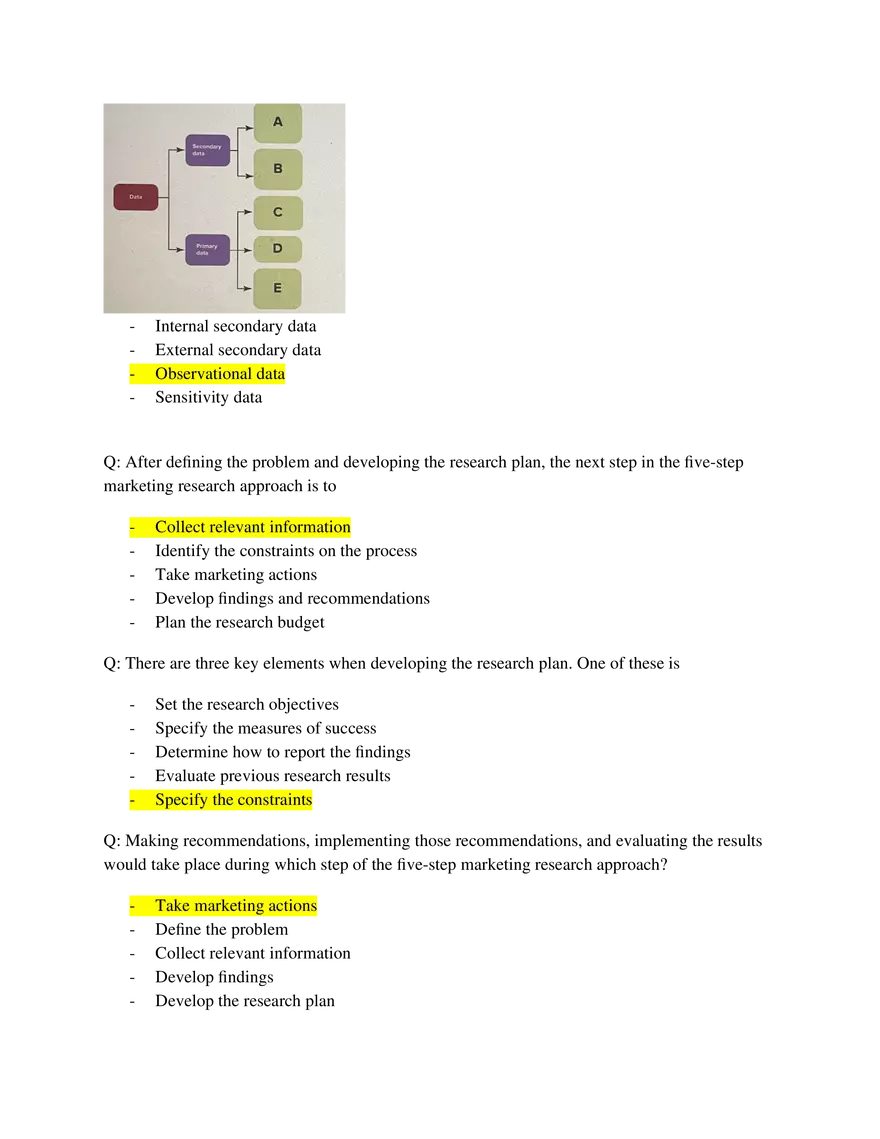 Marketing Fundamentals Midterm Answer Key Part 4 - Page 2