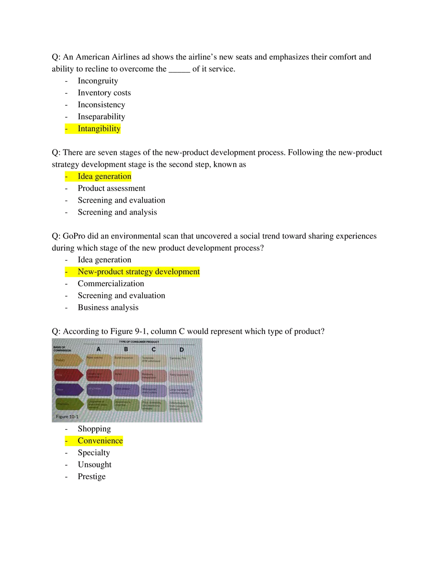 Marketing Fundamentals Midterm Answer Key Part 4 - Page 5
