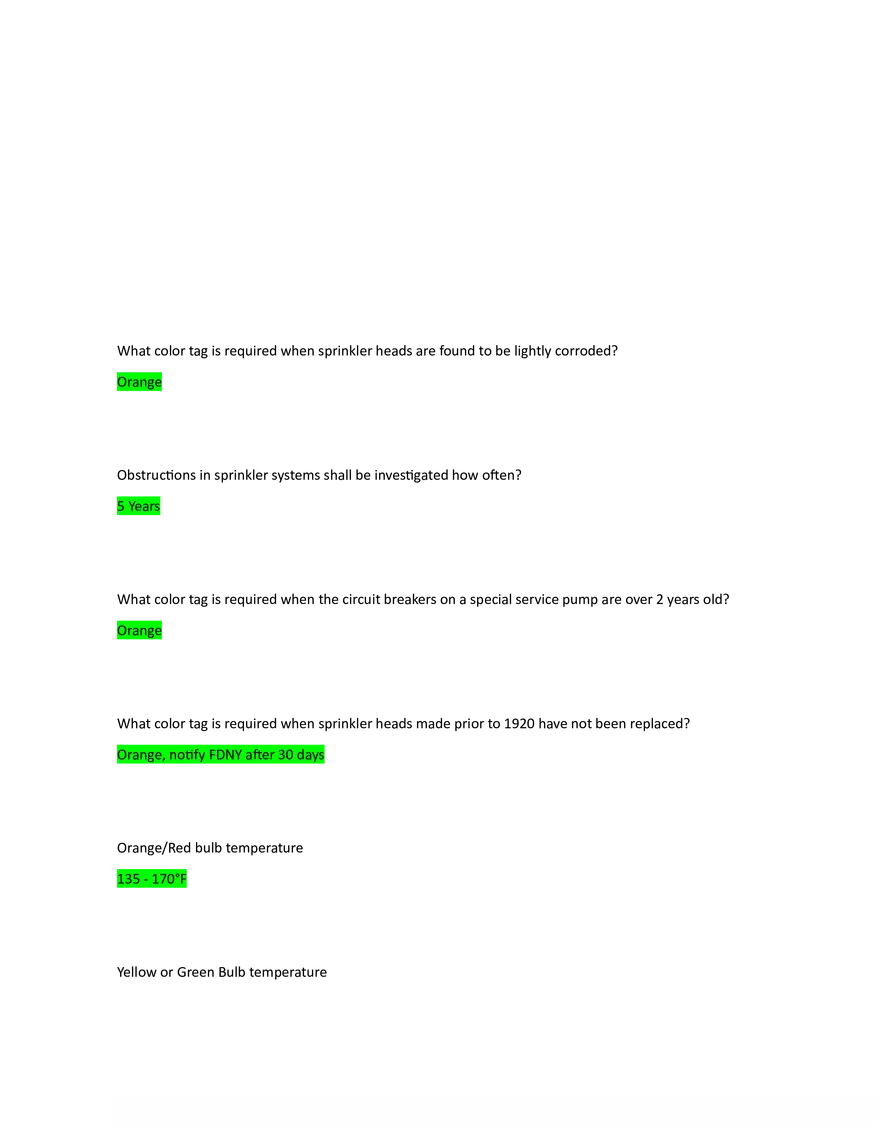 Fire Safety Inspection Tagging and Maintenance Intervals - Page 1