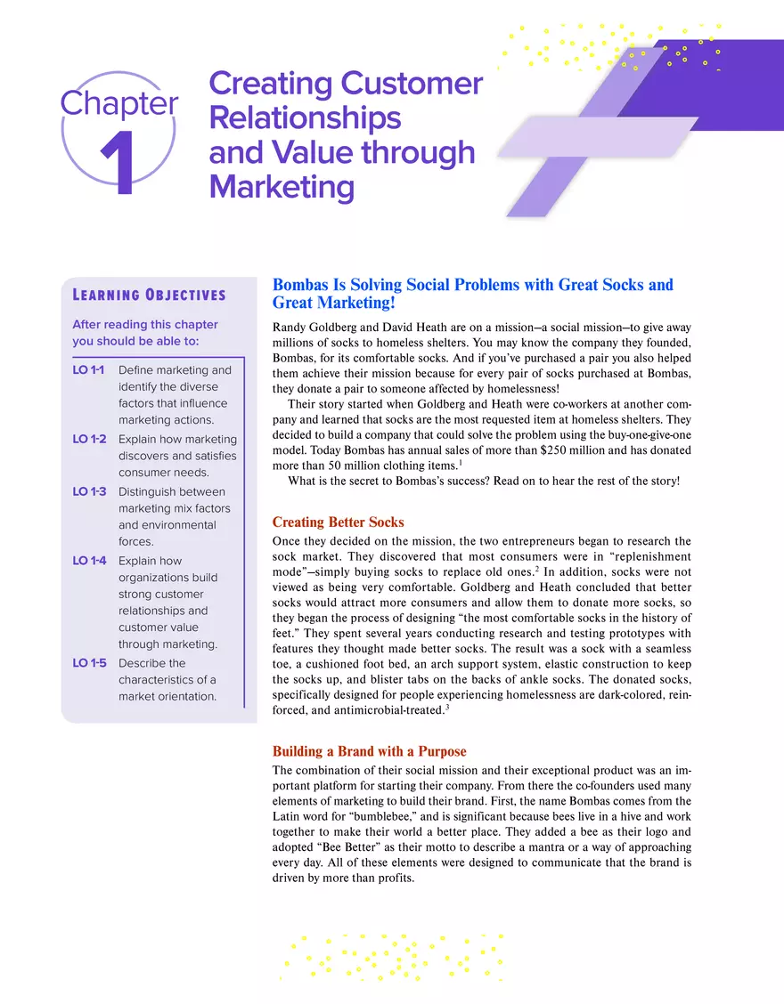Creating Customer Relationships and Value Through Marketing - Page 1