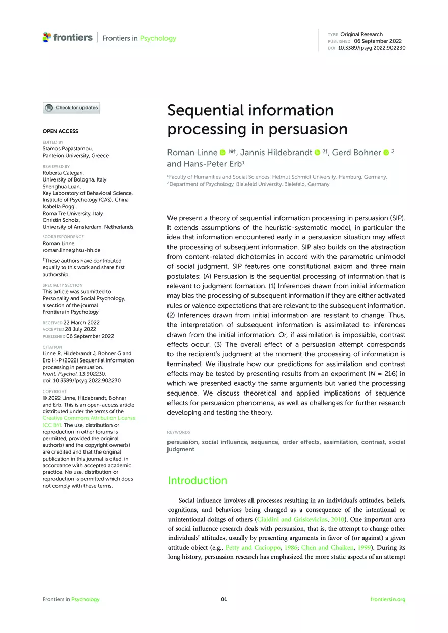 Sequential Information Processing in Persuasion - Page 1