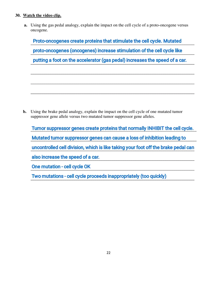 Part III - The Eukaryotic Cell Cycle and Cancer - Page 9
