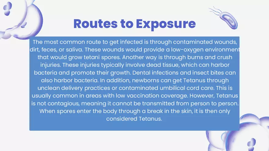 Tetanus Disease - Project Presentation - Page 6
