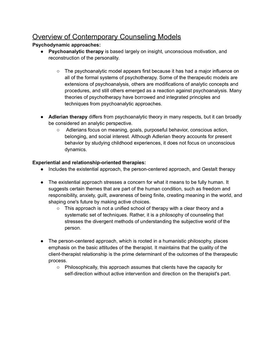Theoretical Approaches to Counselling and Psychotherapy - Page 3