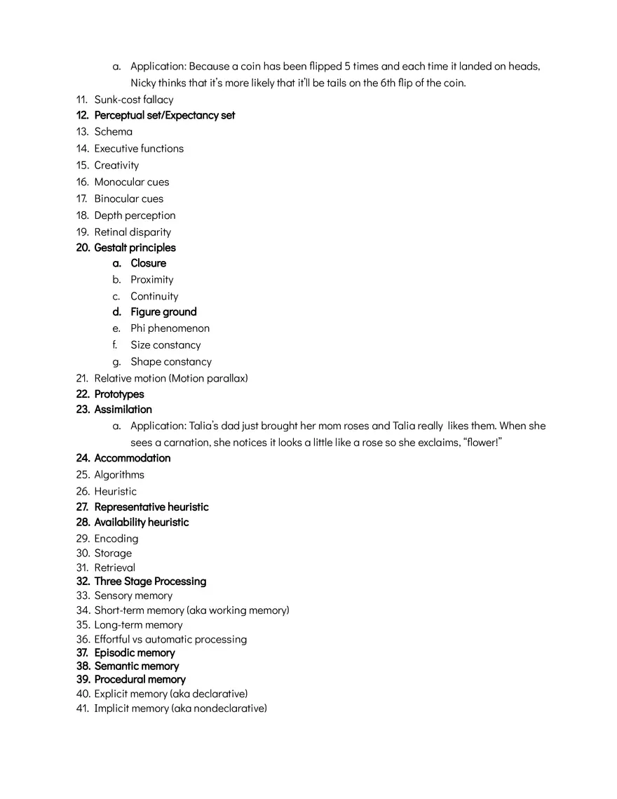Unit 2 Cognition Guide - Page 2