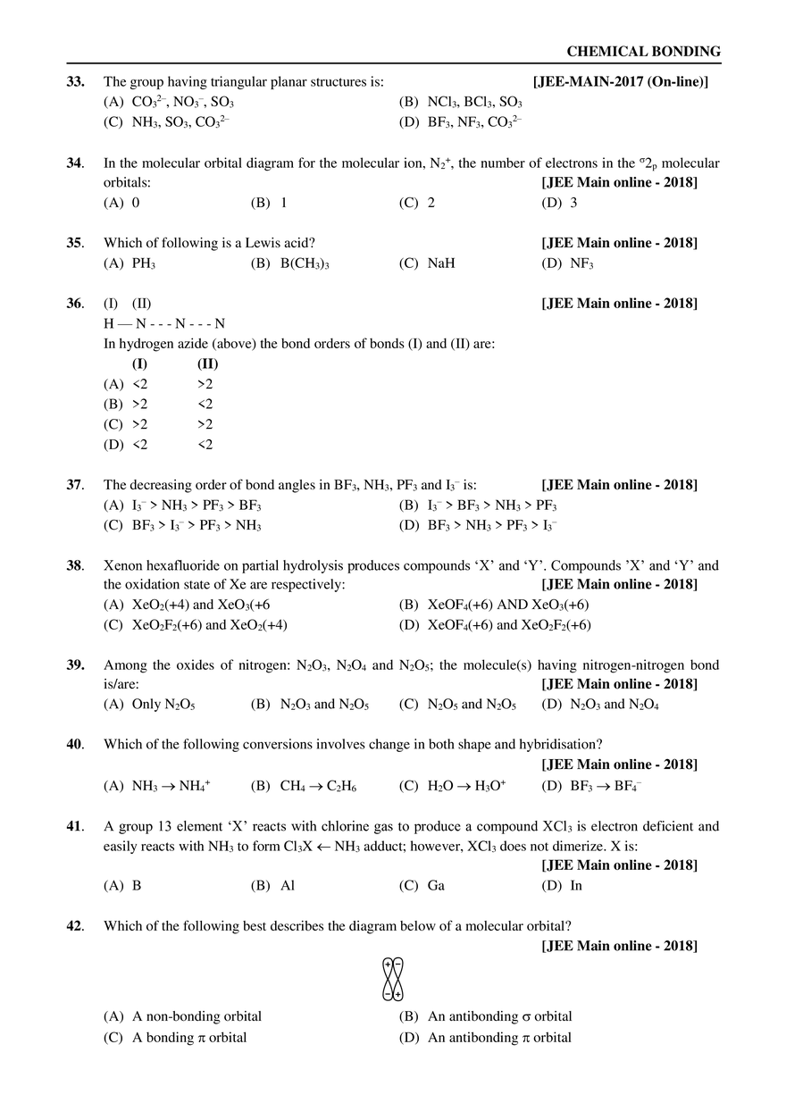 Chemical Bonding Exercise 5 - Page 4