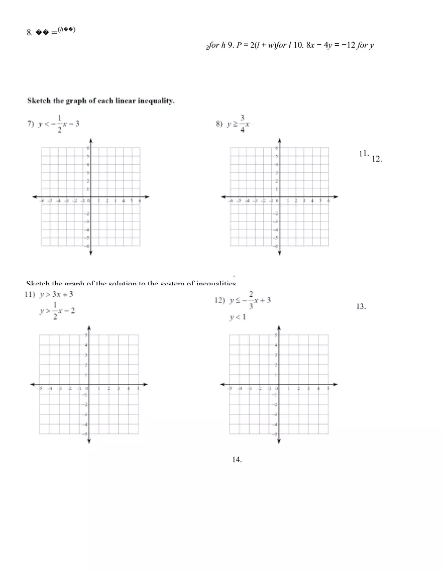 Midterm Review Algebra Functions - Page 3