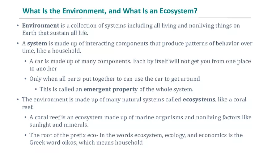 What Is the Environment, and What Is an Ecosystem - Page 1