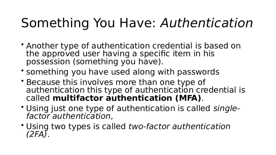 Something You Have Authentication - Page 2