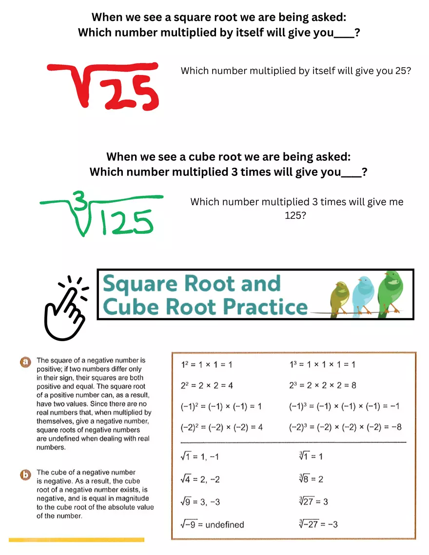 Square Roots and Cube Roots - Page 2