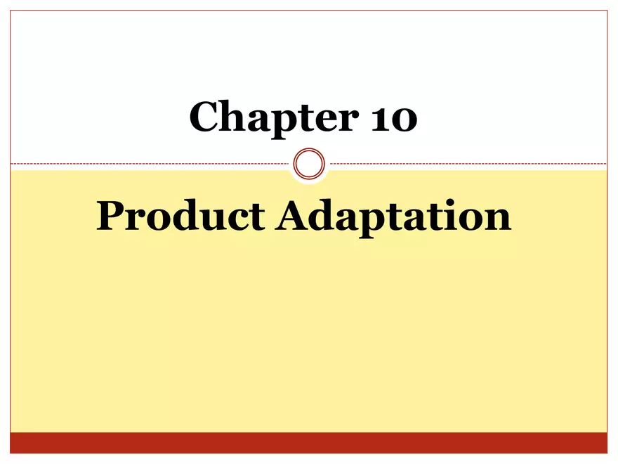Product Adaptation - Page 1