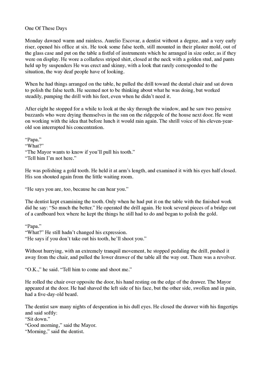 Power, Duty, and Moral Ambiguity in One of These Days - Page 1