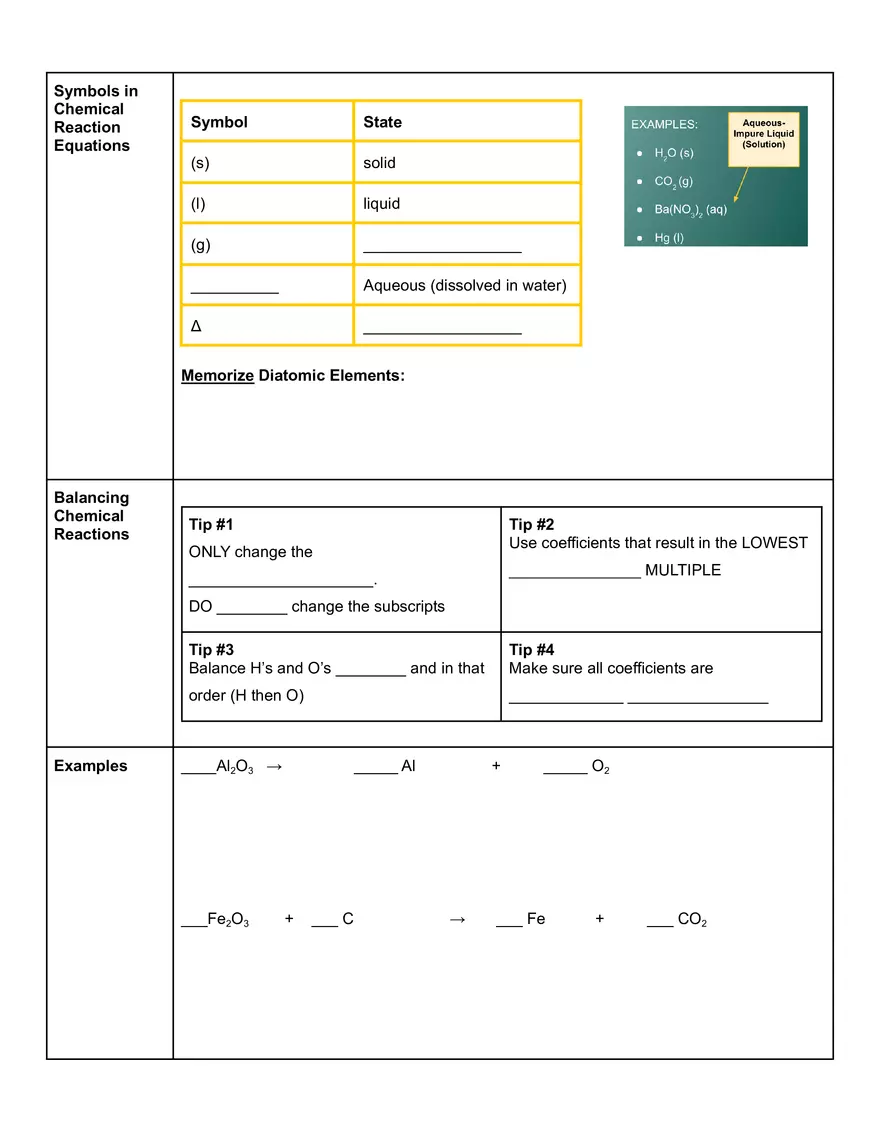 Unit 5 Chemical Reactions Assignment - Page 4