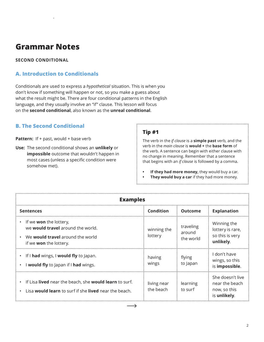 Grammar Notes The Second Conditional - Page 10