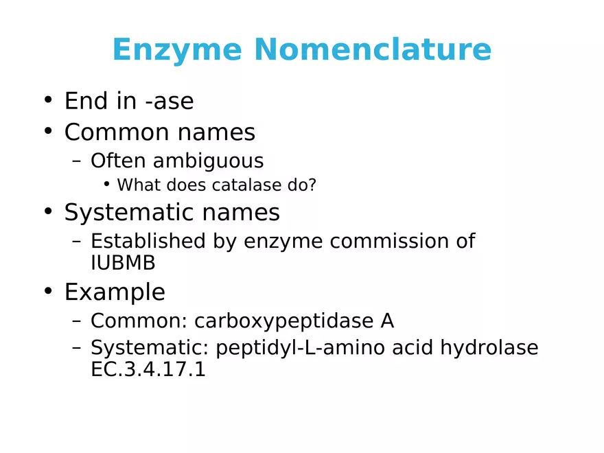 Principles of Biochemistry - Enzymes Lecture 1 - Page 8