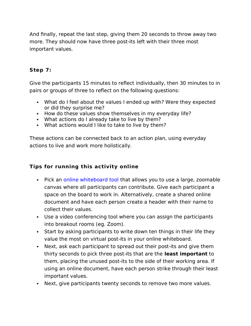 Exploring Personal Values Reflection and Dialogue Exercise - Page 3