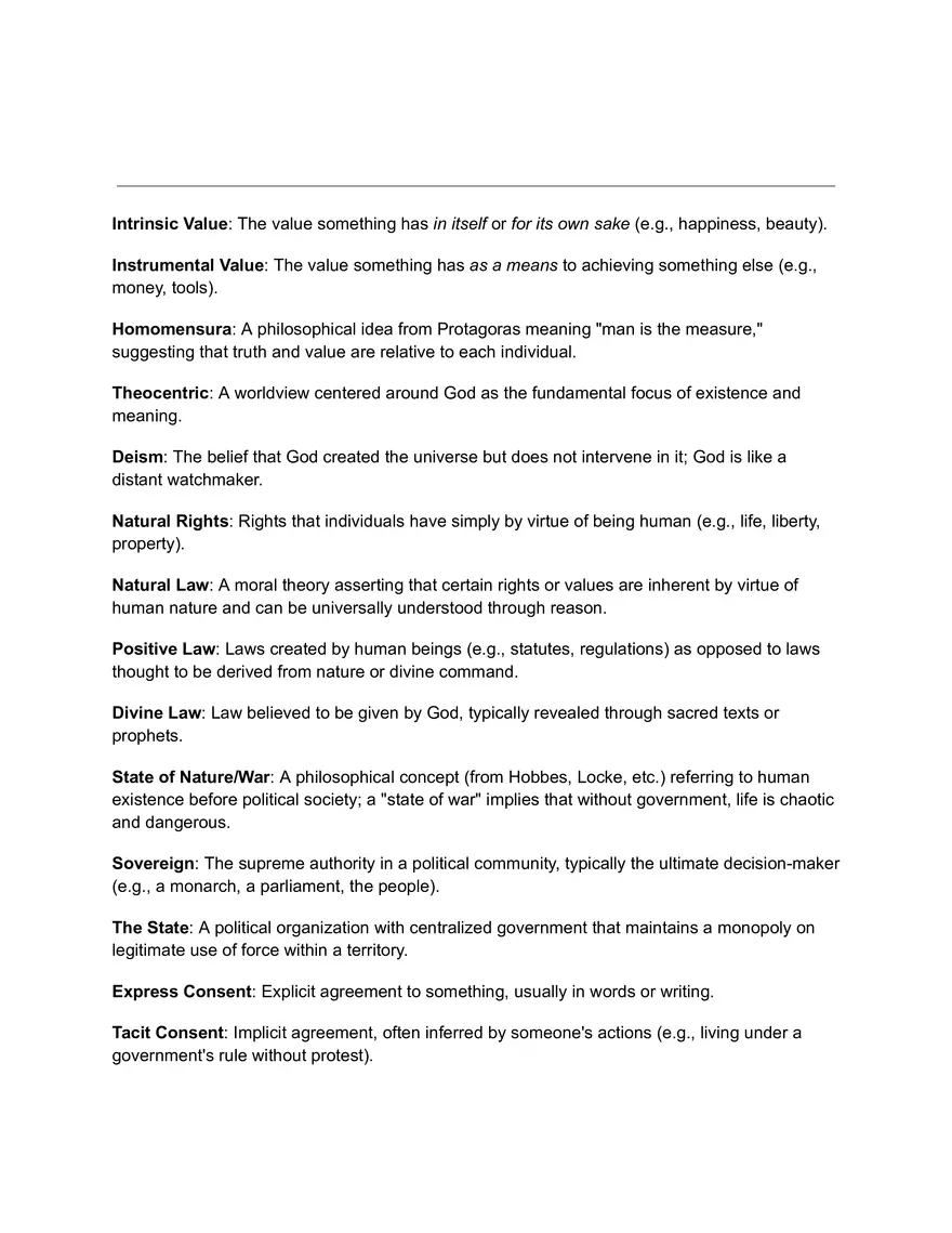 Key Philosophical Concepts in Ethics and Political Theory - Page 1