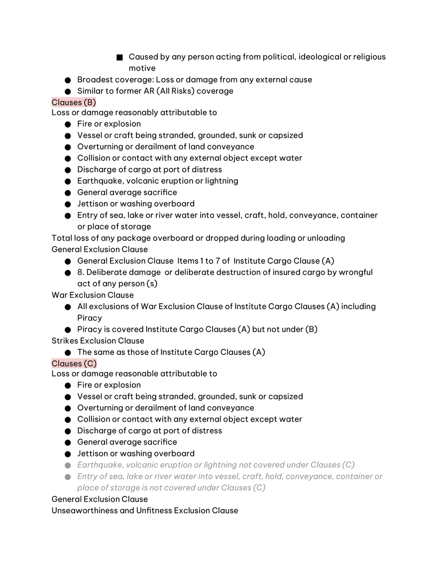 Marine Insurance Study Guide Part 2 - Page 5