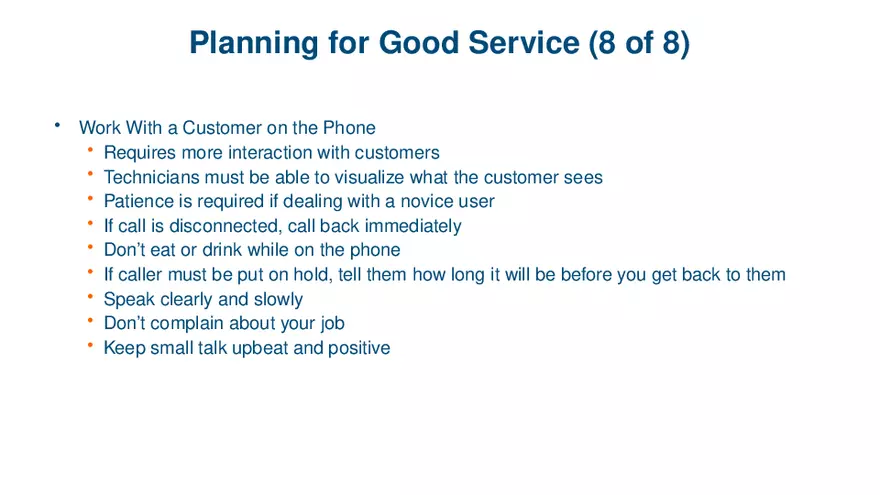 Windows Versions and Customer Service Lecture 5 - Page 8
