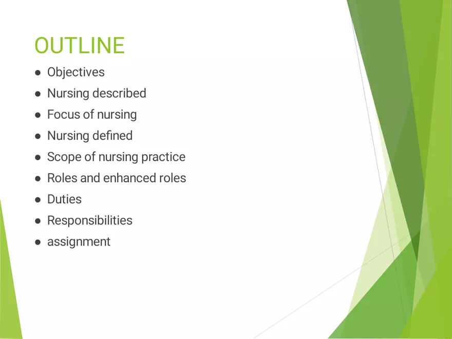 Overview of Nursing Definitions, Scope, and Roles - Page 1