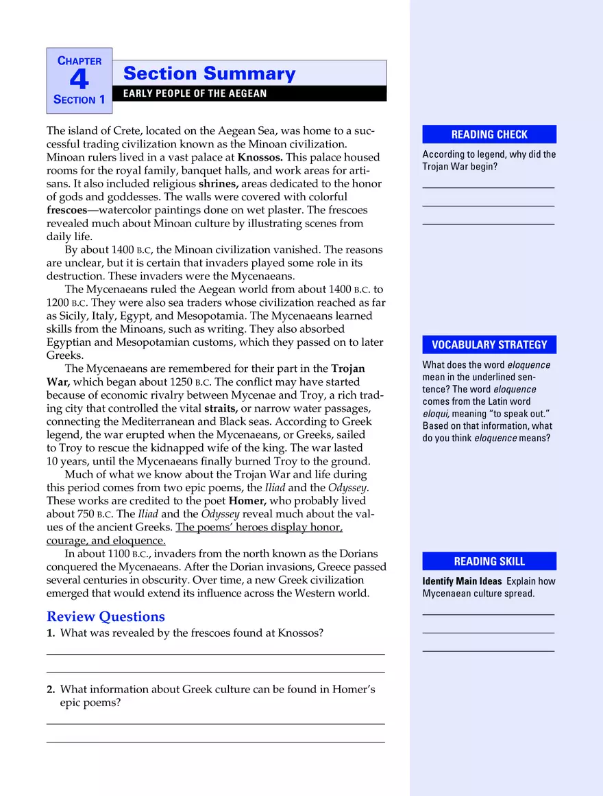 Early People of the Aegean - Page 1