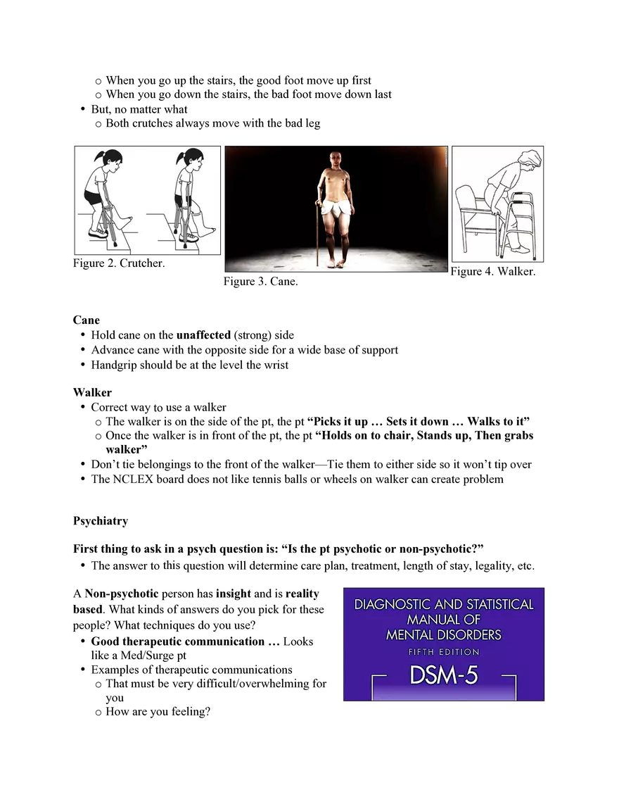 Nursing Exam Review Lecture 4 Crutches Canes Walkers - Page 4
