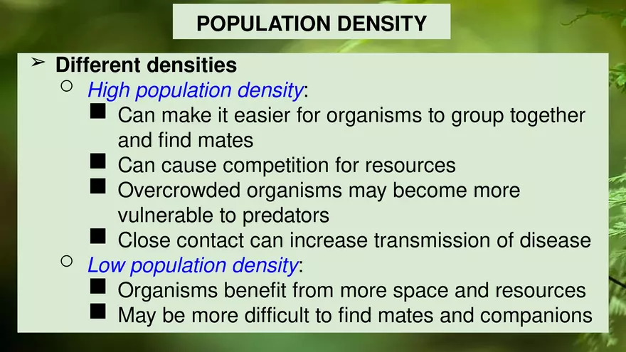 Describing Populations Lecture 4.2 - Page 11