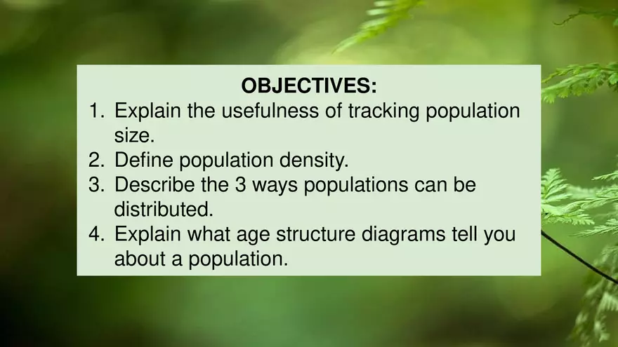 Describing Populations Lecture 4.2 - Page 2