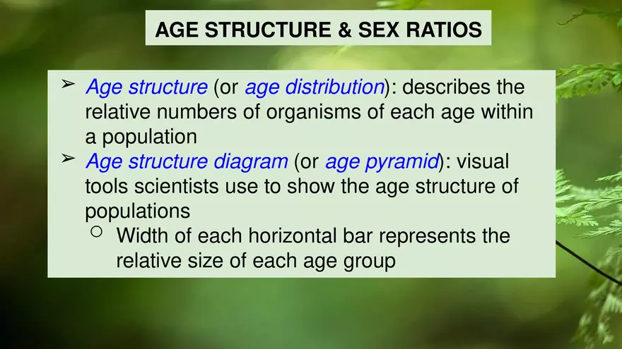 Describing Populations Lecture 4.2 - Page 4