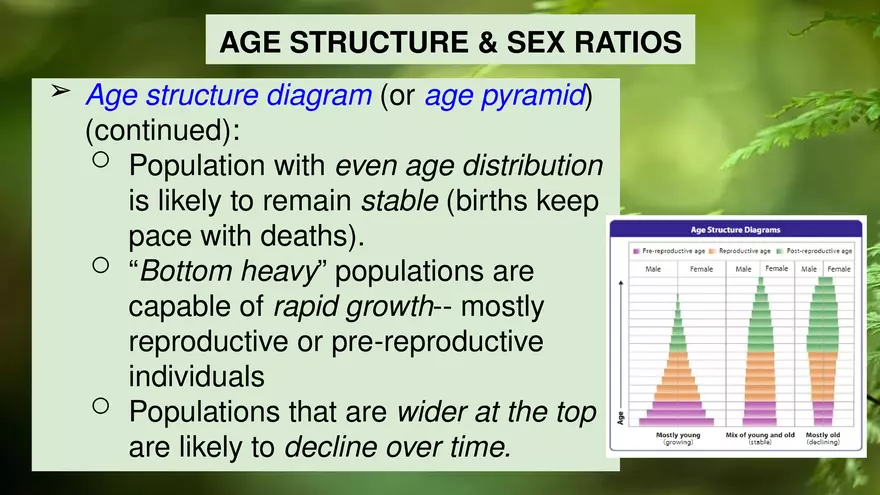 Describing Populations Lecture 4.2 - Page 5