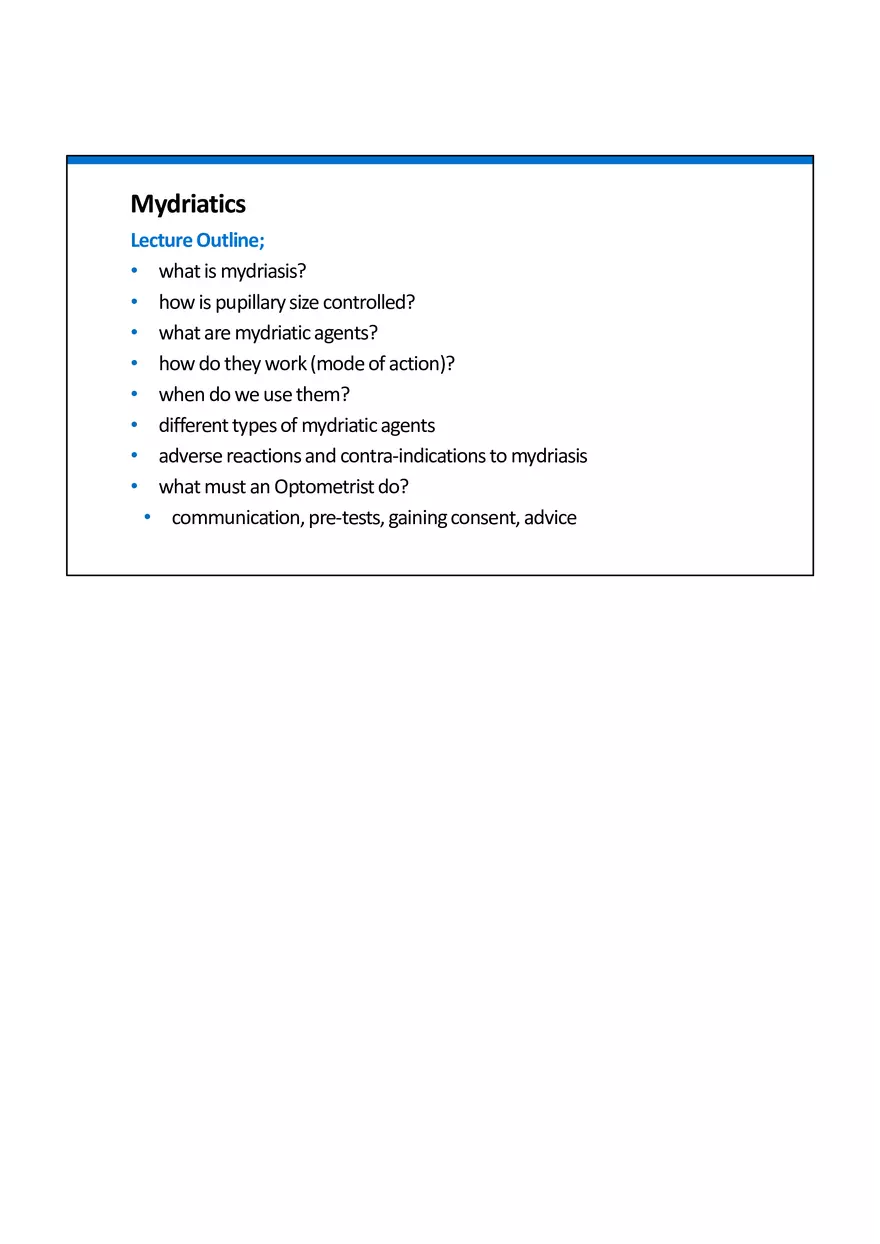 Mydriatics Lecture - Page 1