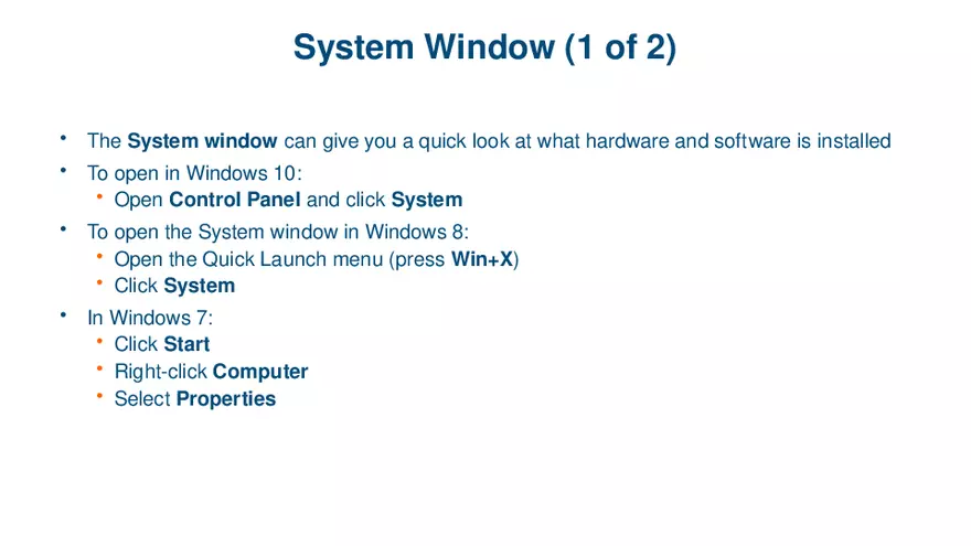 Windows Versions and Customer Service Lecture 3 - Page 5
