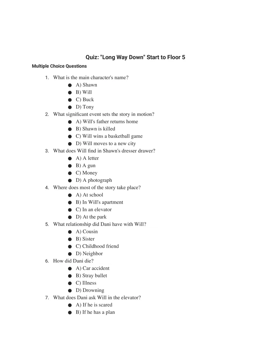 Long Way Down Start to Floor 5 - Page 1