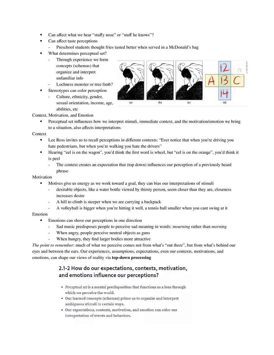 Psychology Unit 2 - Cognition (Part 1) - Page 2
