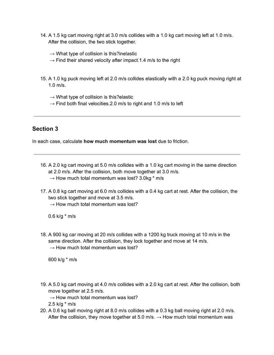 4.6 Elastic Inelastic Practice Problems - Page 3