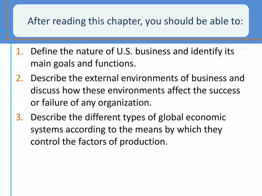 The U.S. Business Environment Chapter One - Page 2