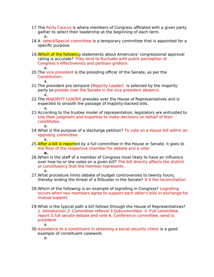 Structure and Functions of the U.S. Congress - Page 2